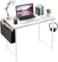 White Lufeiya Computer Desk - Small Student Kids Writing Desk For Home Office - £56.73 GBP