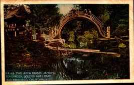 White Border Postcard -ARCH Bridge Japanese Tea Garden -GOLDEN Gate Park BK38 - £2.33 GBP