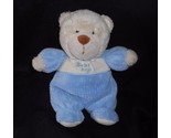 9&quot; CARTER&#39;S BEAR HUGS BABY BLUE TEDDY BEAR RATTLE STUFFED ANIMAL PLUSH T... - £22.51 GBP