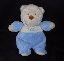 9&quot; Carter&#39;s Bear Hugs Baby Blue Teddy Bear Rattle Stuffed Animal Plush Toy Soft - £22.77 GBP