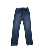 Mott &amp; Bow Jeans Womens Size 30x30 Boyfriend Fit Distressed Blue Denim P... - $907.97 MXN