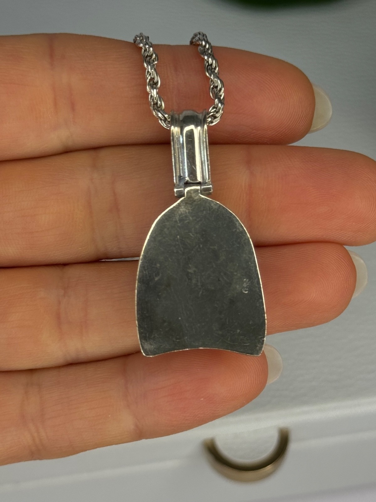 Vintage 925 Sterling Silver Sodalite Necklace Length 20 inch Item image 8