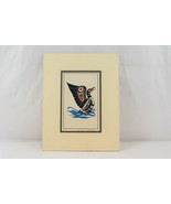 Richard Shorty Loon Dance Textured Art Card Print Tutchone Yukon 5x8&quot; + Mat - £20.77 GBP