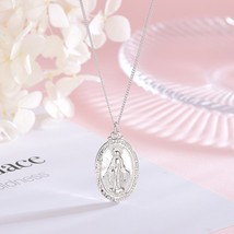 LADYCHIC Our Lady Of Grace  Medal Mary 925 Sterling Silver Pendant  Jesus Cathol - £22.32 GBP