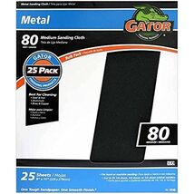 Gator 9&quot; x 11&quot; Emery Cloth Sanding Sheets, 80 Grit, 25 Pack - $49.71 CAD