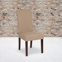 Flash Furniture Set of 2 Greenwich Series Beige Fabric Upholstered Panel Back - £220.18 GBP
