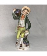 Vintage #1258 Homco Tuscany Boy Basket of Grapes Porcelain Bisque Figurine - £28.88 GBP