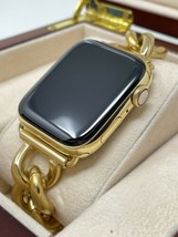 Custom 24k Gold Plated 44mm Apple Watch Series 6 Stainless Steel LTE+Blood O2 - £1,143.84 GBP
