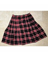 Vintage NY Collection Women&#39;s Plaid Migi Skirt Black Size Petite Medium EUC - $29.70