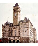 Post Office Department US Hand Tinted Photo Print 1909 Historic Building... - $98.09 CAD