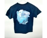 Reel Legends Sharks Boys Youth T-shirt Size Small Blue TO14 - £6.59 GBP
