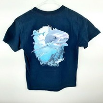 Reel Legends Sharks Boys Youth T-shirt Size Small Blue TO14 - £6.65 GBP