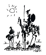 Quality Poster.Don Quixote.Quijote.Picasso drawing.Interior design art.q0975 - £13.76 GBP+