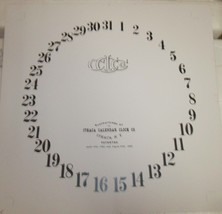 CLOCK DIAL NEW  ITHACA CLOCK PARTS9.5 INCH WHITE COLOR DIAL - $239.42 MXN