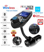 Wireless In-Car FM Transmitter MP3 Radio Adapter Car Kit USB Charger Han... - £23.04 GBP