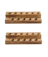 GOLDEN STRAWBERRY 2 PCS Wooden Essential Oils Nail Polish Display Holder - £16.60 GBP