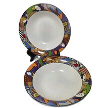 Vintage 1991 Vitromaster Metropolitan Soup Salad Bowl Art Deco 7.25" acr... - $46.03