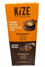 KiZE Life Charging Bar Peanut Butter Chocolate Chip&amp; Cookie Dough 12 Bar... - $32.50