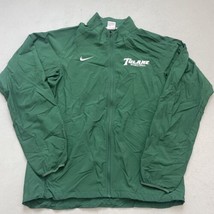 Nike Tulane Basketball Green Wave Full Zip Long Sleeve Windbreaker Men Sz S - $34.64