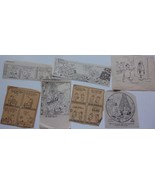 Vintage 7 Assorted Newspaper Black &amp; White Cartoons  - $37.22 MXN