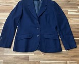 Vintage Pendleton 100% Pure Virgin Wool Women’s Navy Blazer Blue Size 12... - $21.84
