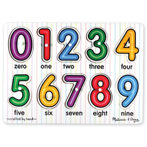 Min n Match Peg Puzzle 10pcs 8.375 Inch X11.625 Inch Numbers - £23.32 GBP