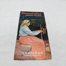 Oconaluftee Indian Village Cherokee North Carolina Brochure - $16.03