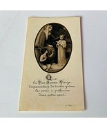 Holy prayer card vtg paper ephemera Catholic Christian France 1935 Chris... - £15.82 GBP