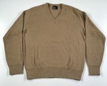 Vintage Robert Bruce Sweater Mens L Brown Orlon Acrylic V Neck Long Sleeve - $23.01
