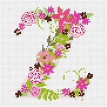 Pepita Needlepoint kit: The Letter Z Flowering, 7&quot; x 7&quot; - £40.09 GBP+