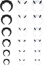Jstyle 18Pcs 14G-4G Acrylic Pincher Tapers Septum Ring C Shape Buffalo Stretcher - £10.37 GBP