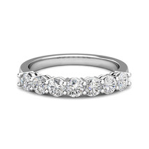 0.25 Carat G-H Diamond 7 Stone Bridal Wedding Anniversary Ring 14K White... - $474.21