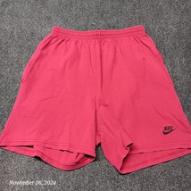 Vintage Nike Athletic Sweat Shorts Women Large Red Embroidered Swoosh - £14.28 GBP