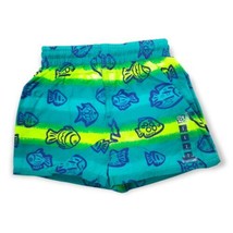 Vintage Gymboree Swim Trunks Boys 6-12 Blue Shorts Bright Fish Baby Rainbow Tag - £16.98 GBP
