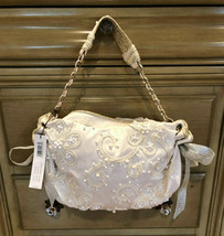NWT VTG Laundry by Shelli Segal White Sparkly Beaded Embroidered Bridal Bag $158 - £98.92 GBP