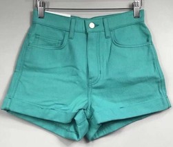 ORIGINAL American Apparel Colored Cuffed high waist Denim Shorts - 6 colors - £13.26 GBP