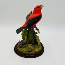 The Danbury mint Wodland brilliance  Jeff Rechin scarlet Tanager bird Figurine - £158.24 GBP