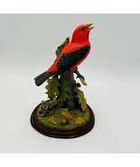 The Danbury mint Wodland brilliance  Jeff Rechin scarlet Tanager bird Fi... - £146.90 GBP