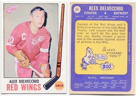 1969/70 Topps Alex Delvecchio Card #64 Detroit Red Wings - $4.14