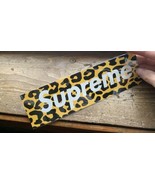 Supreme Shanghai Store Opening Box Logo leopard Sticker SS24 yellow stic... - $39.59