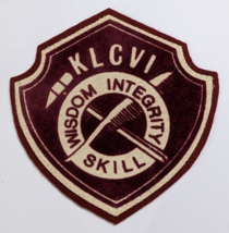 KLCVI WISDOM INTEGRITY SKILL EDUCATION SCHOOL SEW ON PATCH VINTAGE RETRO... - £12.01 GBP