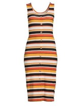 No Boundaries ~ S (3-5) ~ Button Front ~ Multicolored Stripe ~ Sleeveless Dress - £17.57 GBP