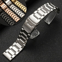 24mm Stainless Steel Metal Silver Watch Bracelet/Watchband + Changing Tools - £19.24 GBP+