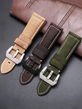 Panerai Replacement Strap Genuine leather Watch Band with Buckle 20 22 24 26mm - £11.18 GBP+