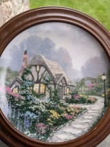 Thomas Kinkade&#39;s &quot;Chandler&#39;s Cottage&quot; Plate with Wooden Frame - £12.01 GBP