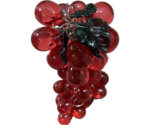 Kurt Adler Grapes Ornaments Red Grape Bunch Wine 5.5&quot; Acrylic Beaded - $9.84