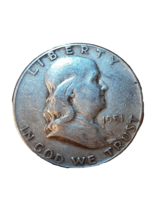 ½ Half Dollar Franklin Silver Coin 1951 P Philadelphia Mint 50C KM#199 - £13.05 GBP