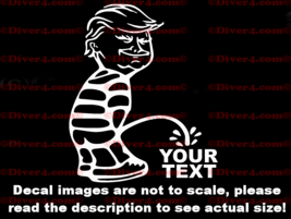 Trump Peeing On Your Custom Text Decal Bumper Sticker Made in the USA US Seller - £5.28 GBP+