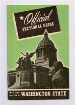 Official Sectional Guide to Your Vacation in Washington State 1950&#39;s - $17.82