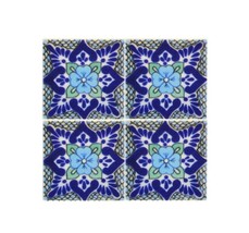 Blue Flower Ornamental Floor Tile 2X2 Construction Piece Rare Minifigures - $77.28 MXN